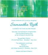 Geometric Abstract Top Bat Mitzvah Invitation